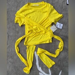 One & Only crop top tee with tie
